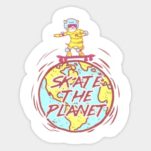 Skate The Planet Sticker